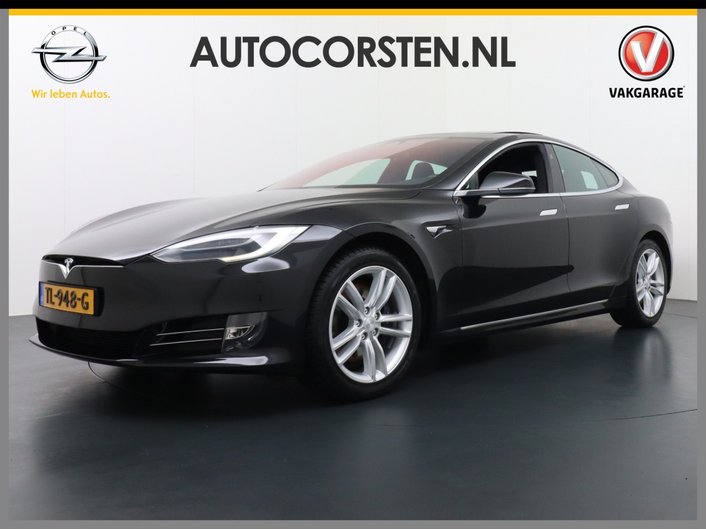 TESLA-MODEL S-75D AWD Luchtvering Enhanced AutoPilot Navi Panorama-Dak Camera Adaptive-Led Elektr.Stuur en Stoel+Geheugen+Spiegels+verwarmd El