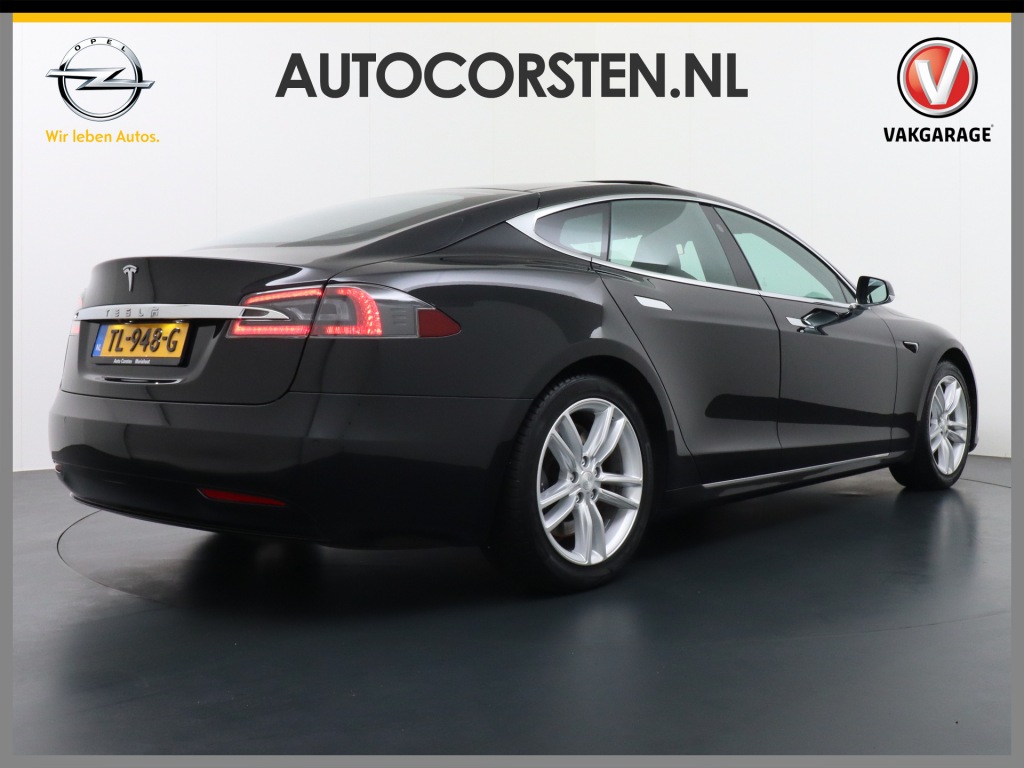 TESLA-MODEL S-75D AWD Luchtvering Enhanced AutoPilot Navi Panorama-Dak Camera Adaptive-Led Elektr.Stuur en Stoel+Geheugen+Spiegels+verwarmd El