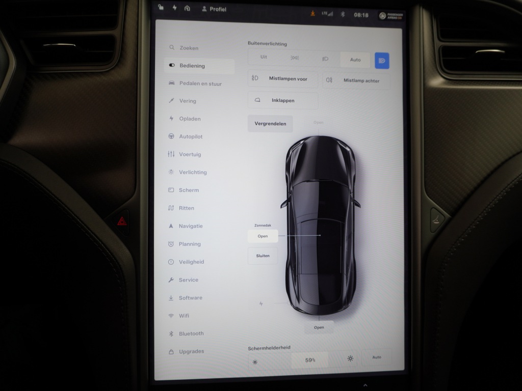 TESLA-MODEL S-75D AWD Luchtvering Enhanced AutoPilot Navi Panorama-Dak Camera Adaptive-Led Elektr.Stuur en Stoel+Geheugen+Spiegels+verwarmd El
