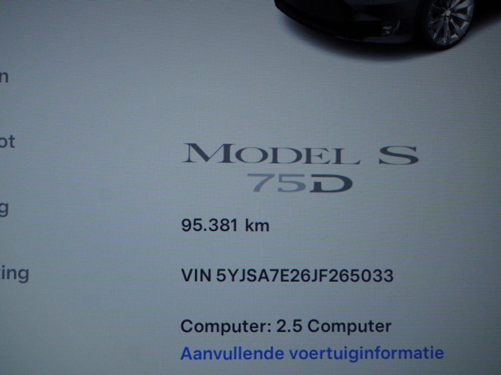 TESLA-MODEL S-75D AWD Luchtvering Enhanced AutoPilot Navi Panorama-Dak Camera Adaptive-Led Elektr.Stuur en Stoel+Geheugen+Spiegels+verwarmd El
