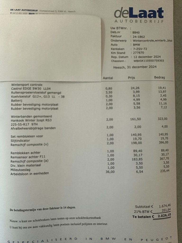 BMW-5-SERIE-530 D, Automaat, M Pakket, Leer, winter en zomerset, nw APK,NAP, nw. remmen