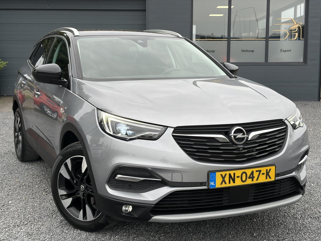 OPEL-GRANDLAND X-1.2 Turbo Ultimate D-riem vv in 12-2024,1e Eigenaar,360°Camera,Trekhaak,131pk,6 Bak,Navi,Halfleder,Dodehoek,Rijstrooksensor,Keyl