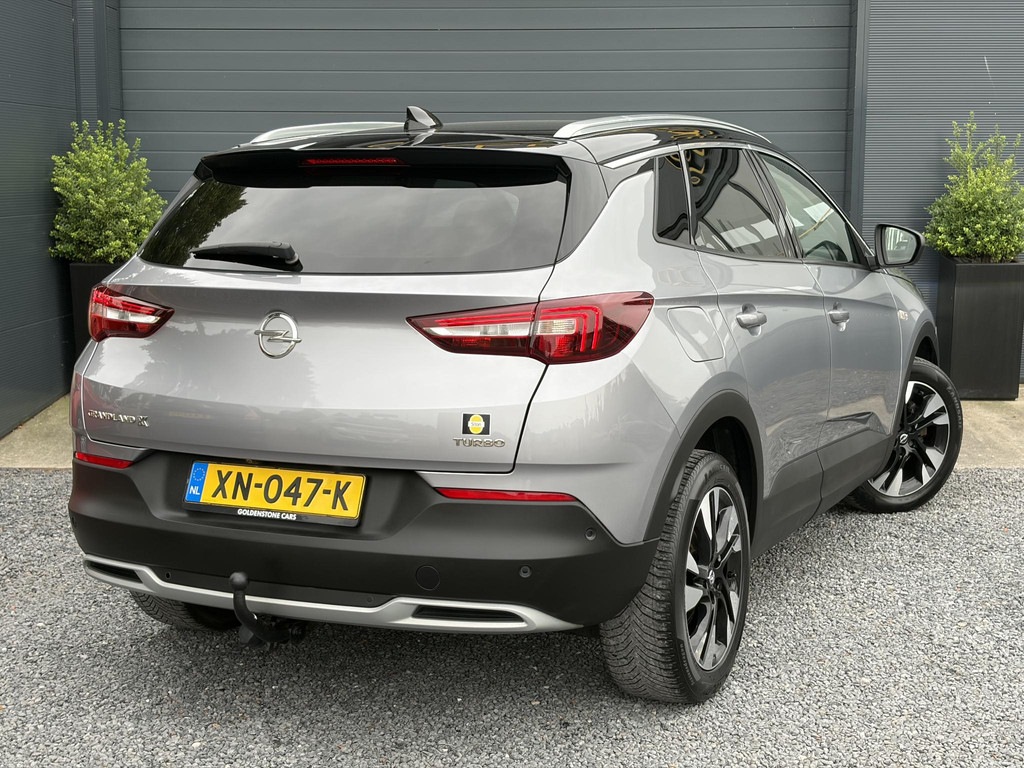 OPEL-GRANDLAND X-1.2 Turbo Ultimate D-riem vv in 12-2024,1e Eigenaar,360°Camera,Trekhaak,131pk,6 Bak,Navi,Halfleder,Dodehoek,Rijstrooksensor,Keyl